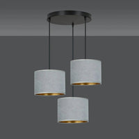 Emibig HILDE 3-lichts hanglamp - Grijs fluweel premium - Mooier Thuis