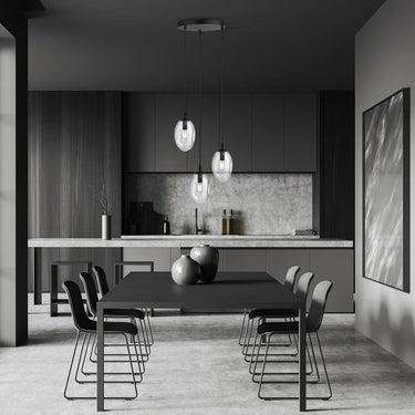 ASTRAL 3-lichts hanglamp - Helder glas