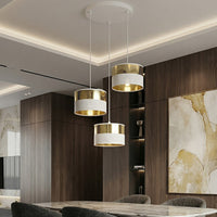 Lux hanglamp 3-lichts wit goud premium