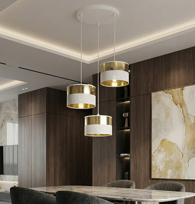 Lux hanglamp 3-lichts wit goud premium