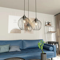 NANDO 3-lichts hanglamp - Zwart metaal - afbeelding 2