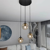 COSMO 3-lichts hanglamp - Amber glas premium hanglamp met ronde bol - bestellen bij Mooier Thuis