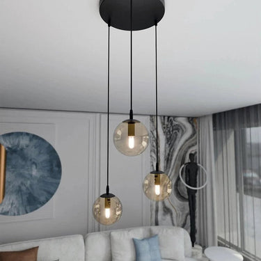 COSMO 3-lichts hanglamp - Amber glas premium
