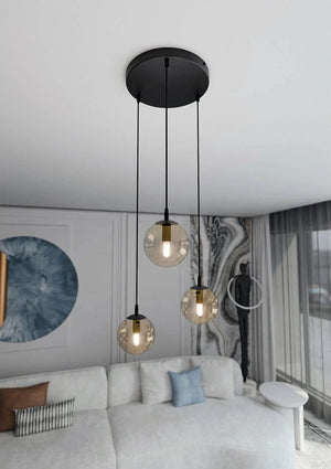 COSMO 3-lichts hanglamp - Amber glas premium