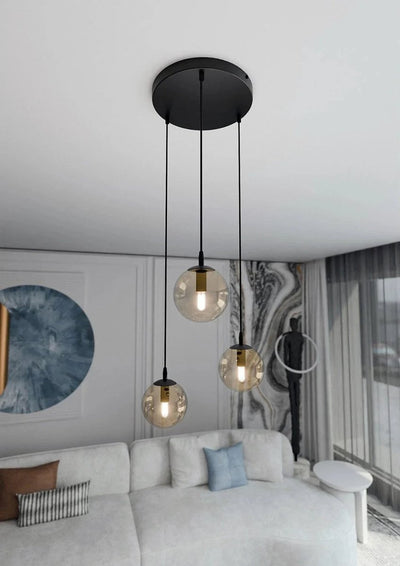 COSMO 3-lichts hanglamp - Amber glas premium