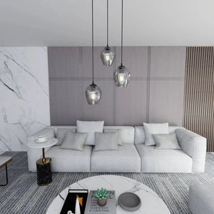 ISTAR 3-lichts hanglamp - Smoked glas premium
