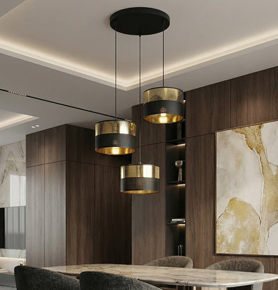Lux hanging lamp 3-light black gold