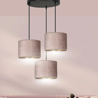 HILDE 3-lichts hanglamp - Roze fluweel hanglamp met lampenkap - afbeelding 9