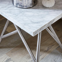Coral Salontafel Carrara Marmer Wit 127x71 cm