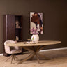 Eiken Eettafel Ferris Ovaal 180 cm ovale eettafel - zwart en naturel - Mooier Thuis