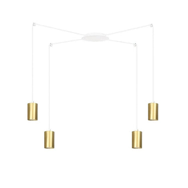 TRAKER 4-lichts hanglamp - Wit/goud frame