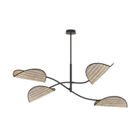 LOTUS 4-lichts hanglamp - Natuurlijk rattan - Mooier Thuis