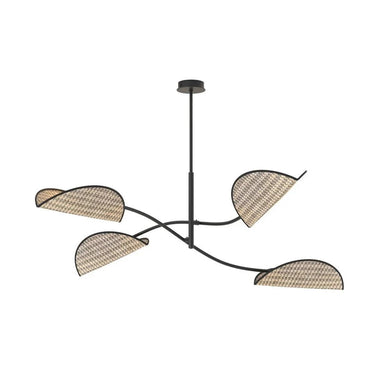LOTUS 4-lichts hanglamp - Natuurlijk rattan
