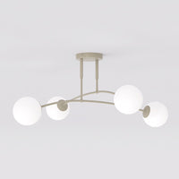 Pregos plafondlamp opaalwit glas 4-lichts