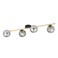 SPLENDI 4-lichts plafondlamp - Smoked glas - Zwart goud - Mooier Thuis
