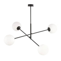 LINEAR 4-lichts hanglamp - Wit glas - Mooier Thuis