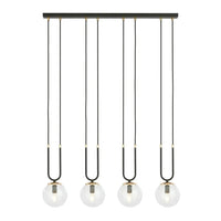 GLAM 4-lichts hanglamp - Helder glas - Mooier Thuis