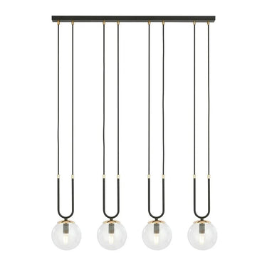 GLAM 4-lichts hanglamp - Helder glas