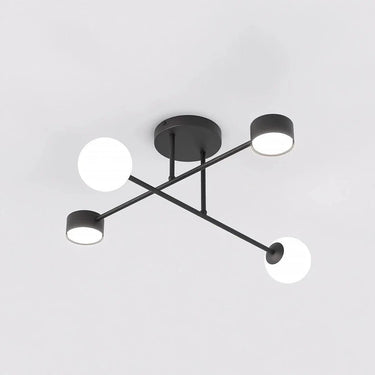 HOLON 4-lichts plafondlamp - Zwart frame