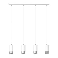 FUMIKO 4-lichts hanglamp - Wit chroom - Mooier Thuis