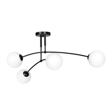 PREGOS 4-lichts plafondlamp – Zwart/wit