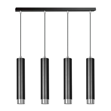 KIBO 4-lichts balkhanglamp - Zwart chroom