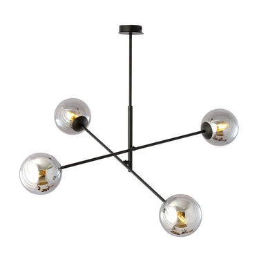 LINEAR 4-lichts hanglamp - Smoked glas