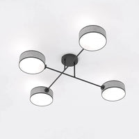 MAGA 4-lichts plafondlamp - Grijs textiel - Mooier Thuis