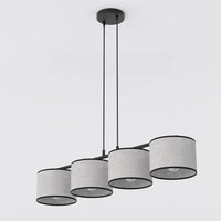Eco hanglamp textiel 4-lichts grijs