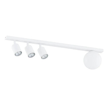 BASTER 4-lichts plafondlamp - Wit glas
