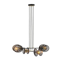 BEACH 4-lichts hanglamp - Zwart goud - Mooier Thuis