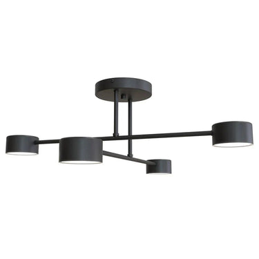 HALO 4-lichts plafondlamp - Zwart