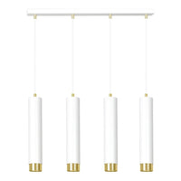 KIBO 4-lichts hanglamp - Wit met gouden accenten - Mooier Thuis