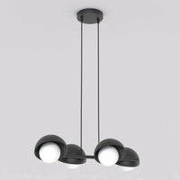 BOOM 4-lichts hanglamp - Zwart met witte bollen - Mooier Thuis