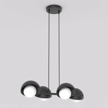 BOOM 4-lichts hanglamp - Zwart met witte bollen