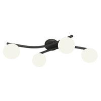 OPUS 4-lichts plafondlamp – Wit/zwart - Mooier Thuis