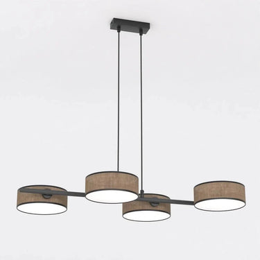 DRUMZ 4-lichts hanglamp - Bruin textiel