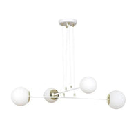 OGNIS 4-lichts balkhanglamp - Wit glas - Mooier Thuis