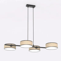DRUMZ 4-lichts hanglamp - Rotan kappen - Mooier Thuis