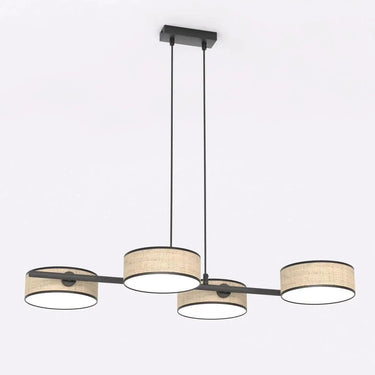 DRUMZ 4-lichts hanglamp - Rotan kappen