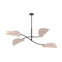 LOTUS 4-lichts hanglamp - Grijs - Zwart frame - Mooier Thuis