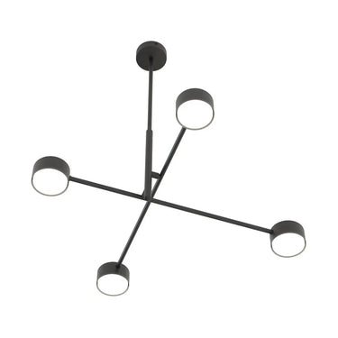 NATSU 4-lichts plafondlamp - Zwart