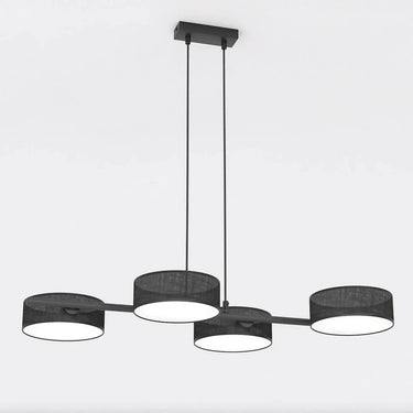 DRUMZ 4-lichts hanglamp - Zwart textiel