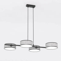 DRUMZ 4-lichts hanglamp - Grijs textiel - Mooier Thuis