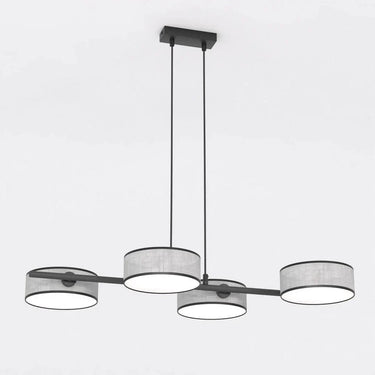 DRUMZ 4-lichts hanglamp - Grijs textiel