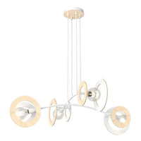 DISC 4-lichts hanglamp - Wit hout - Mooier Thuis