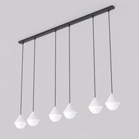 Giro hanglamp wit glas 4-lichts