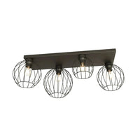 NEST 4-lichts plafondlamp - Zwart frame - Mooier Thuis