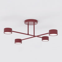 Halo plafondlamp 4-lichts bordeaux