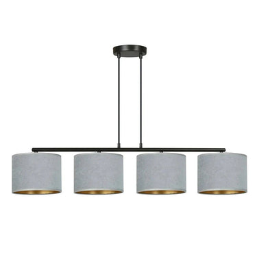 HILDE 4-lichts balkhanglamp - Grijs fluweel